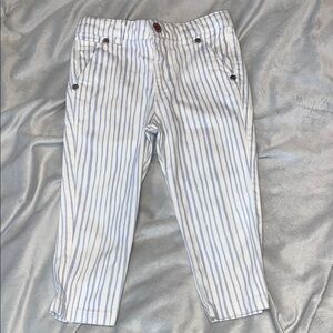 Marimeko blue white 18 memo Striped Kids Bottoms in Blue and White